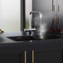 Quanta 4-in-1 D-Shape Instant Hot Water Tap Chrome