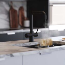 Quanta 4-in-1 D-Shape Instant Hot Water Tap Matt Black