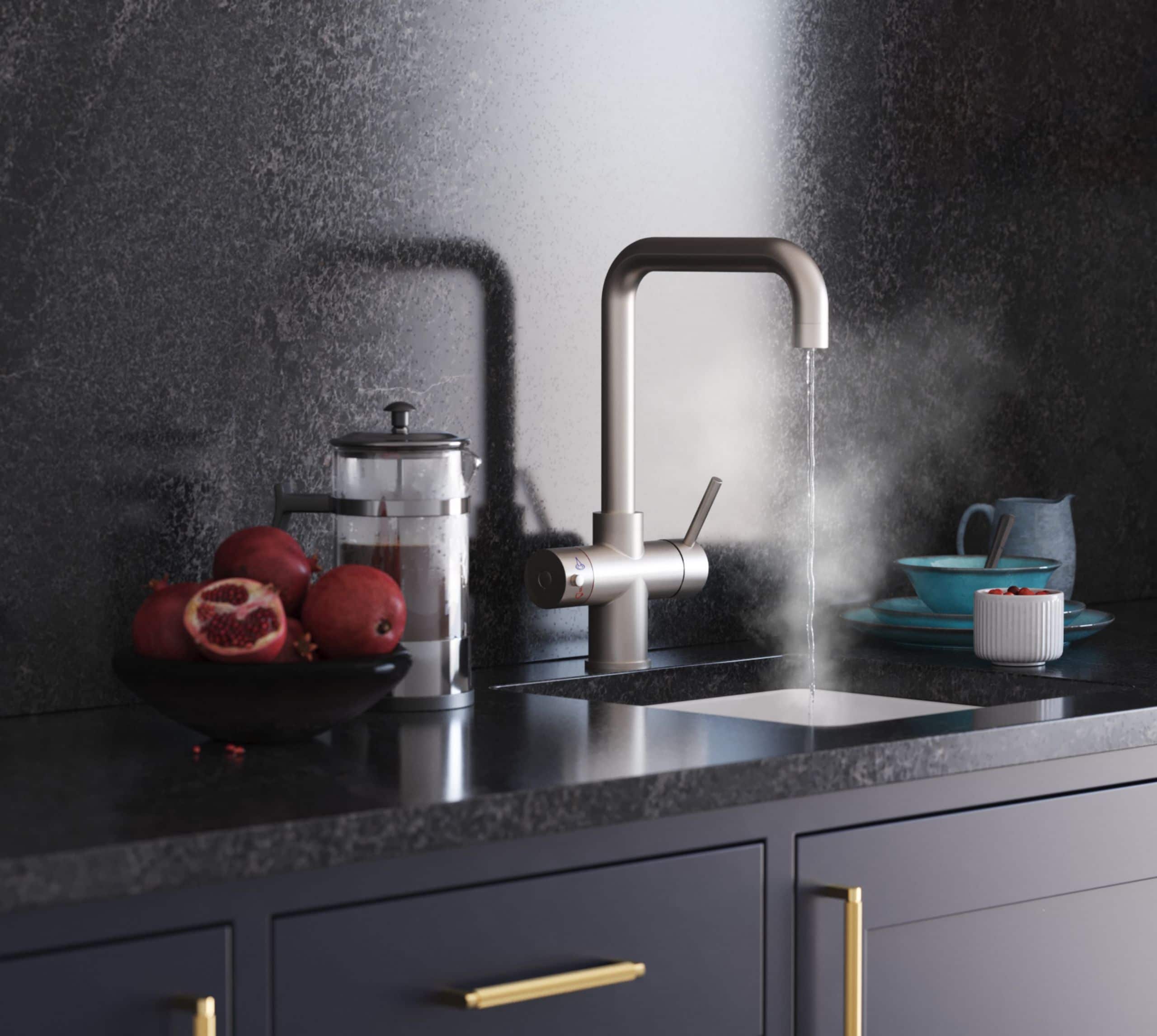 Should You Turn Off Your Boiling Water Tap? Here's What You Should Know 1 Quanta Chilled 4-in-1 D-Shape Tap Brushed Nickel