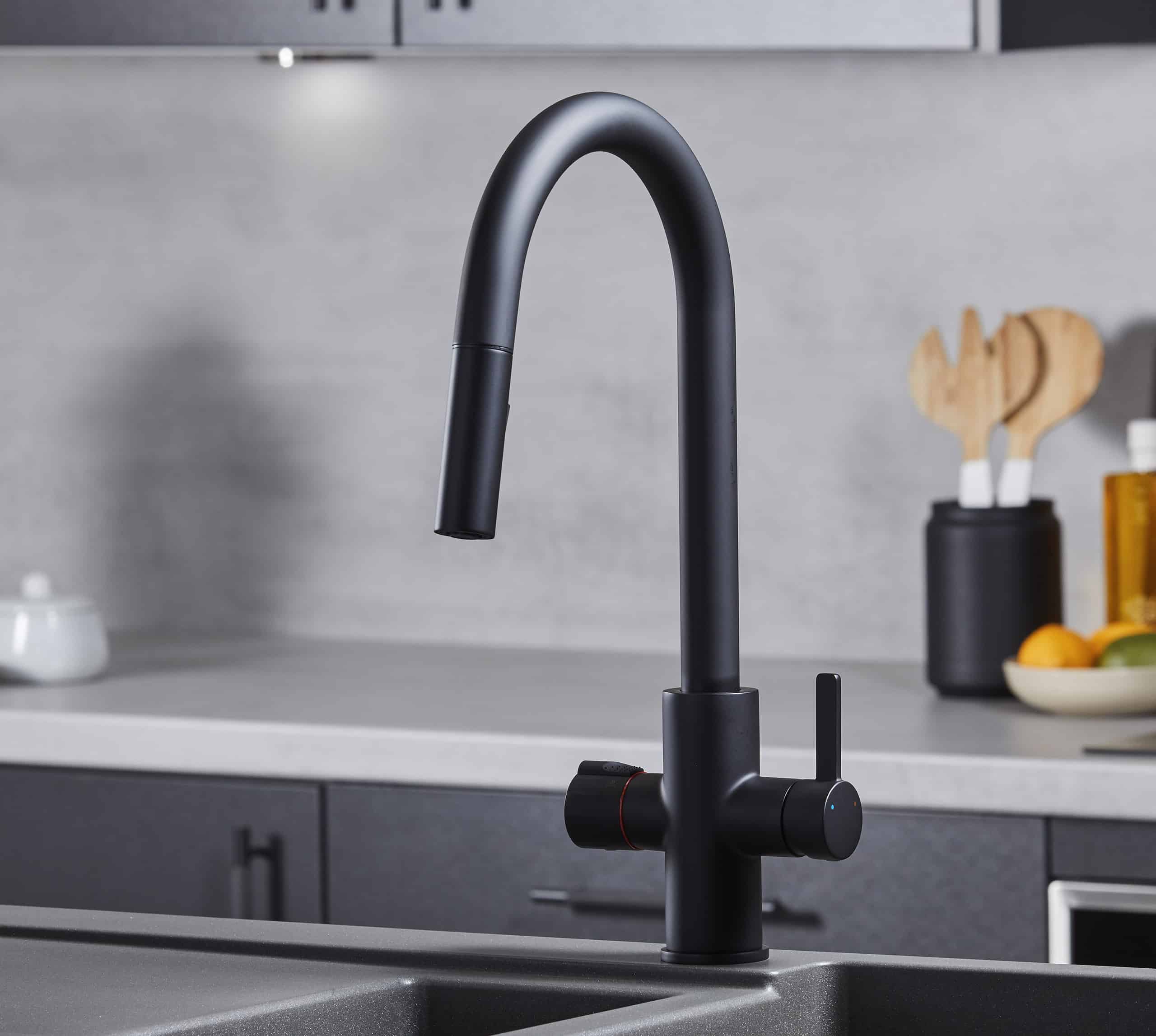 14 Clever Ways to Create a Clutter-Free Kitchen 3 Platina Swan Neck Matt Black Pullout.