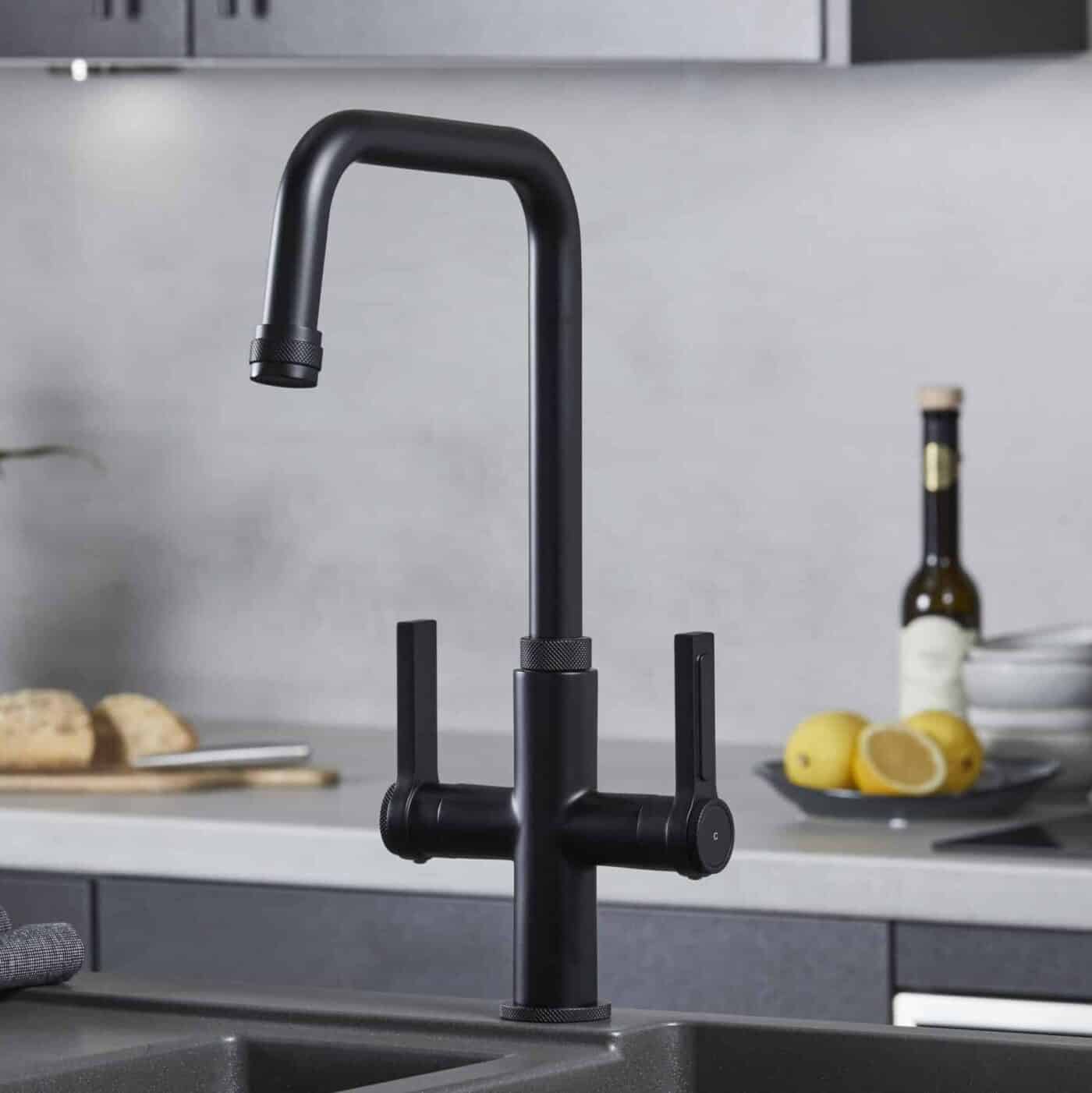 Aureum 3-in-1 D Shape Boiling Water Tap - Matt Black