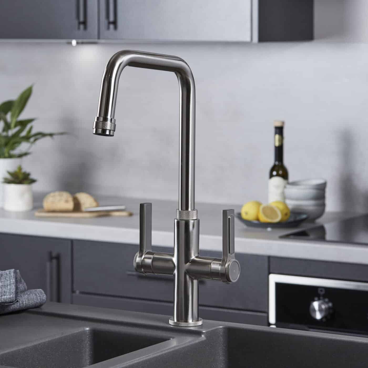 Aureum 3-in-1 D Shape Boiling Water Tap - Brushed Nickel
