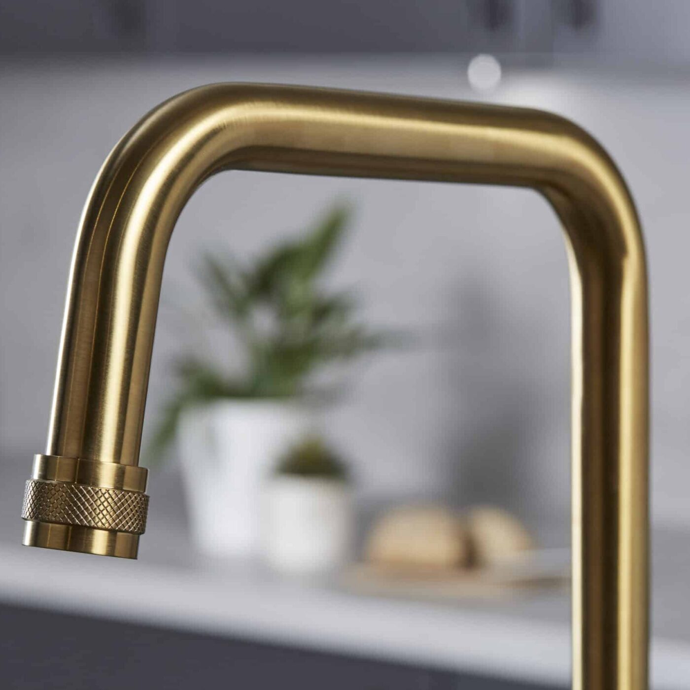 Aureum 3-in-1 D Shape Boiling Water Tap - Brushed Brass - Image 5