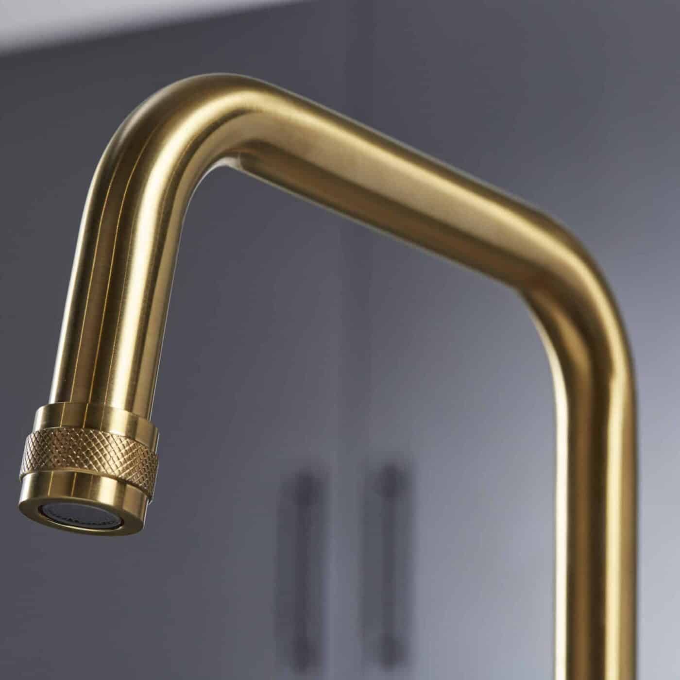 Aureum 3-in-1 D Shape Boiling Water Tap - Brushed Brass - Image 6